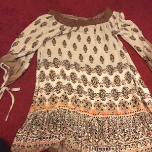 cozy off the shoulder dress